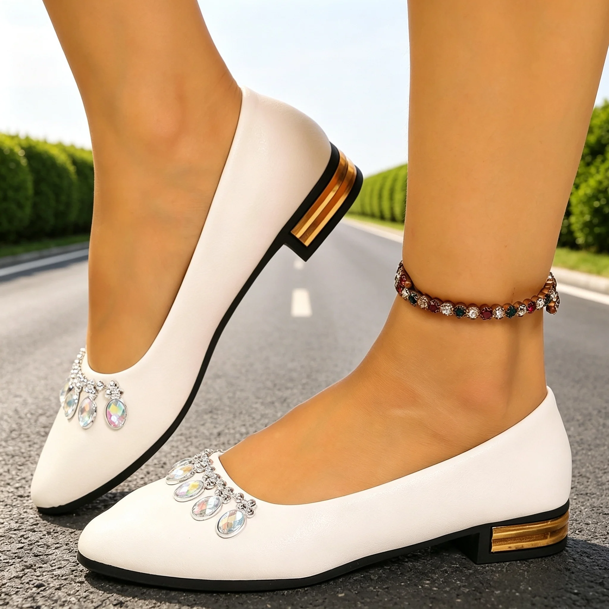 Women'S Shoes - Scarpe Basse da Donna a Punta,